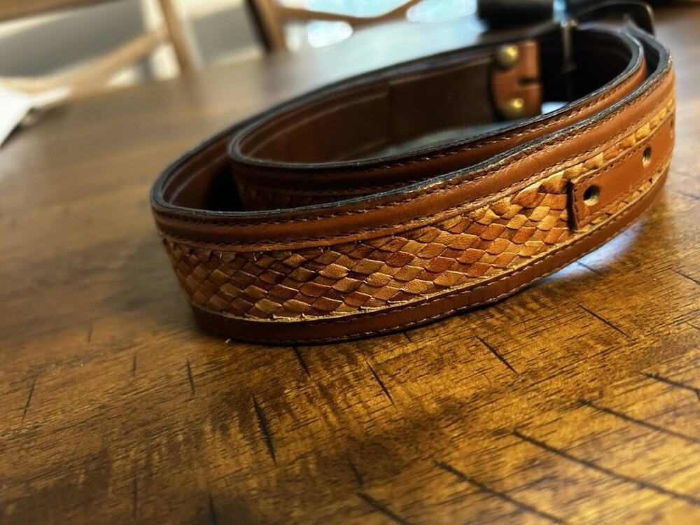 Mens hand Laced Steerhide Leather Belt 36